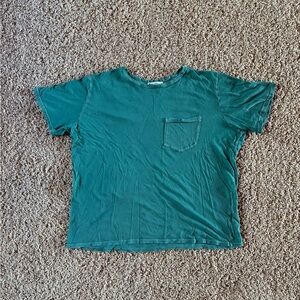 Marine Layer Vintage Slub Pocket Tee Crewneck Shortsleeved Tee Green MEDIUM